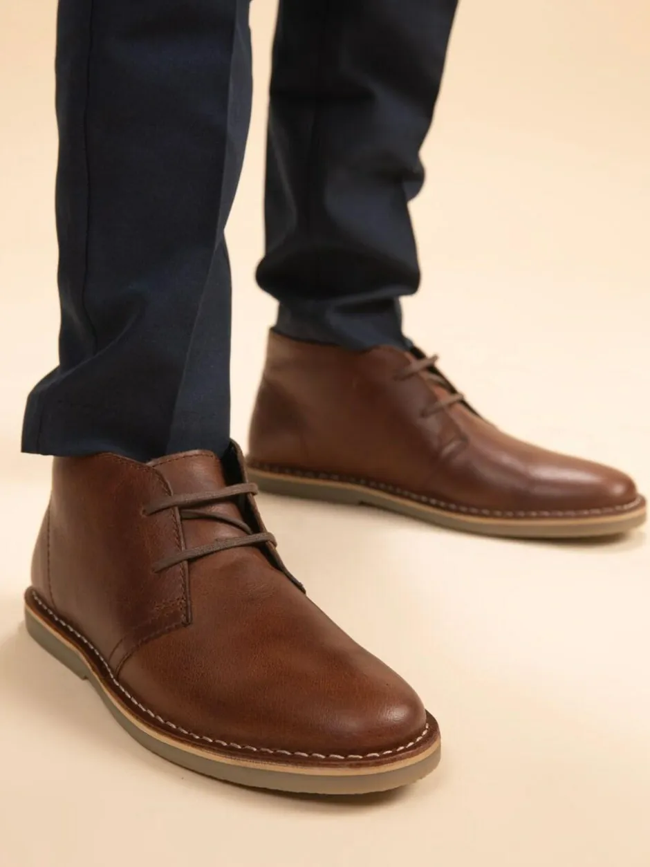 Off The Hook Sahara Suede Leather Desert Lace-Up Chukka Boots Dark Brown New