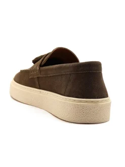 Off The Hook Green Rory Loafers Tassel Casual Slip On Suede Leather Shoes Outlet