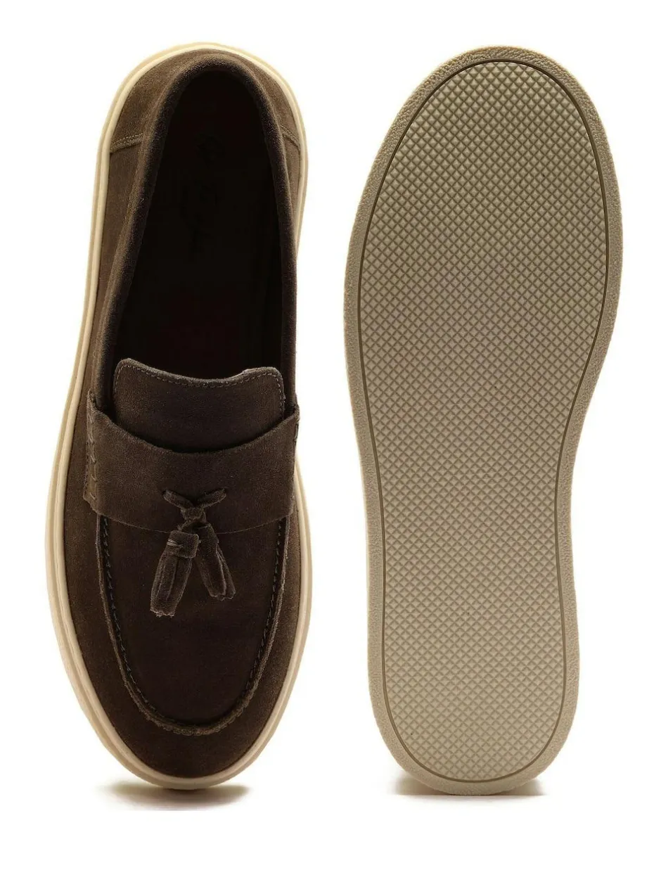 Off The Hook Green Rory Loafers Tassel Casual Slip On Suede Leather Shoes Outlet