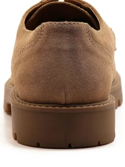 Off The Hook Harvey Suede Leather Casual Lace-Up Boat Shoes Light Brown