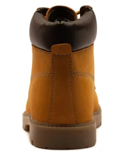 Off The Hook Solo Leather Lace Up Casual Ankle Boots Yellow
