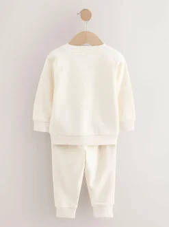 Next Sweatshirt and Joggers Set 2 Pack (3mths-7yrs) Off White/Cement Best