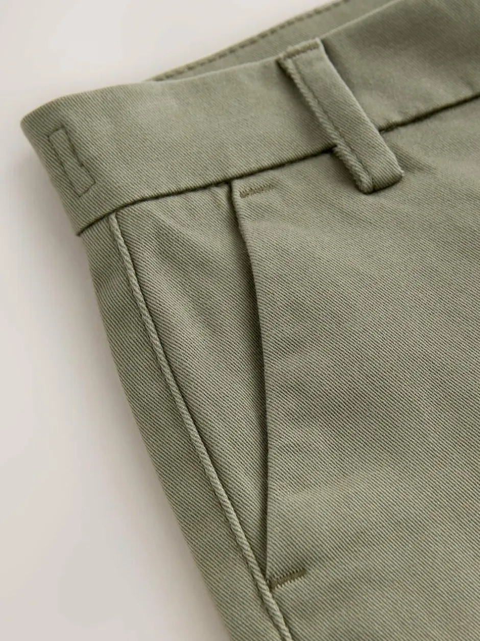 Next Olive Green Regular Fit Stretch Chino Trousers (3-17yrs) Online
