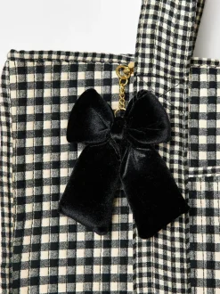 Oliver Bonas Black Gingham FabricnTote Bag Best
