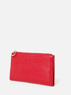Oliver Bonas Red Fold Over Zipped Purse Outlet