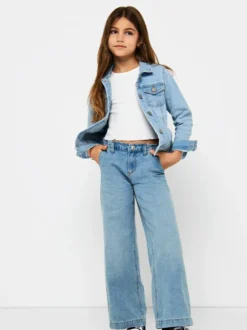 ONLY KIDS Blue Commet Wide Leg Elasticated Waist Jeans