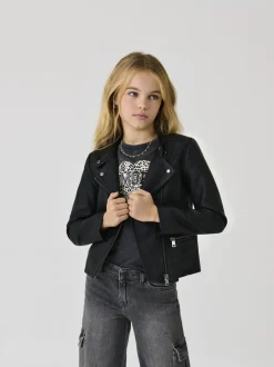 ONLY KIDS Faux Leather Biker Jacket Discount