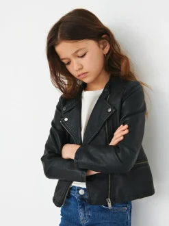 ONLY KIDS Faux Leather Biker Jacket Discount