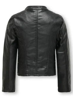 ONLY KIDS Faux Leather Biker Jacket Discount