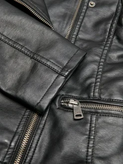 ONLY KIDS Faux Leather Biker Jacket Discount