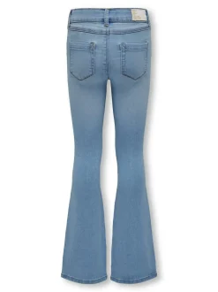 ONLY KIDS Flare Leg Jeans With Adjustable Waist Light Blue Hot