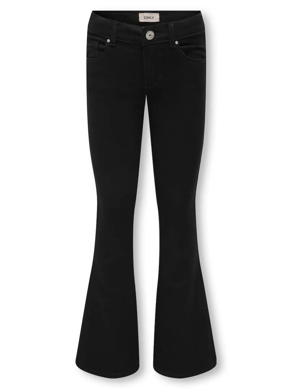 ONLY KIDS Flare Leg Jeans With Adjustable Waist Black