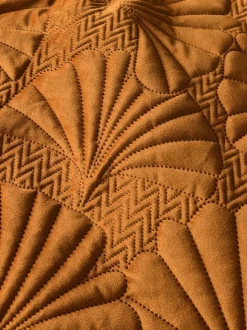 Next Velvet Ginkgo Duvet Cover and Pillowcase Set Orange Autumn Clearance