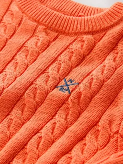 Next Orange Cable Knit Crew Neck Jumper (3-16yrs) Hot