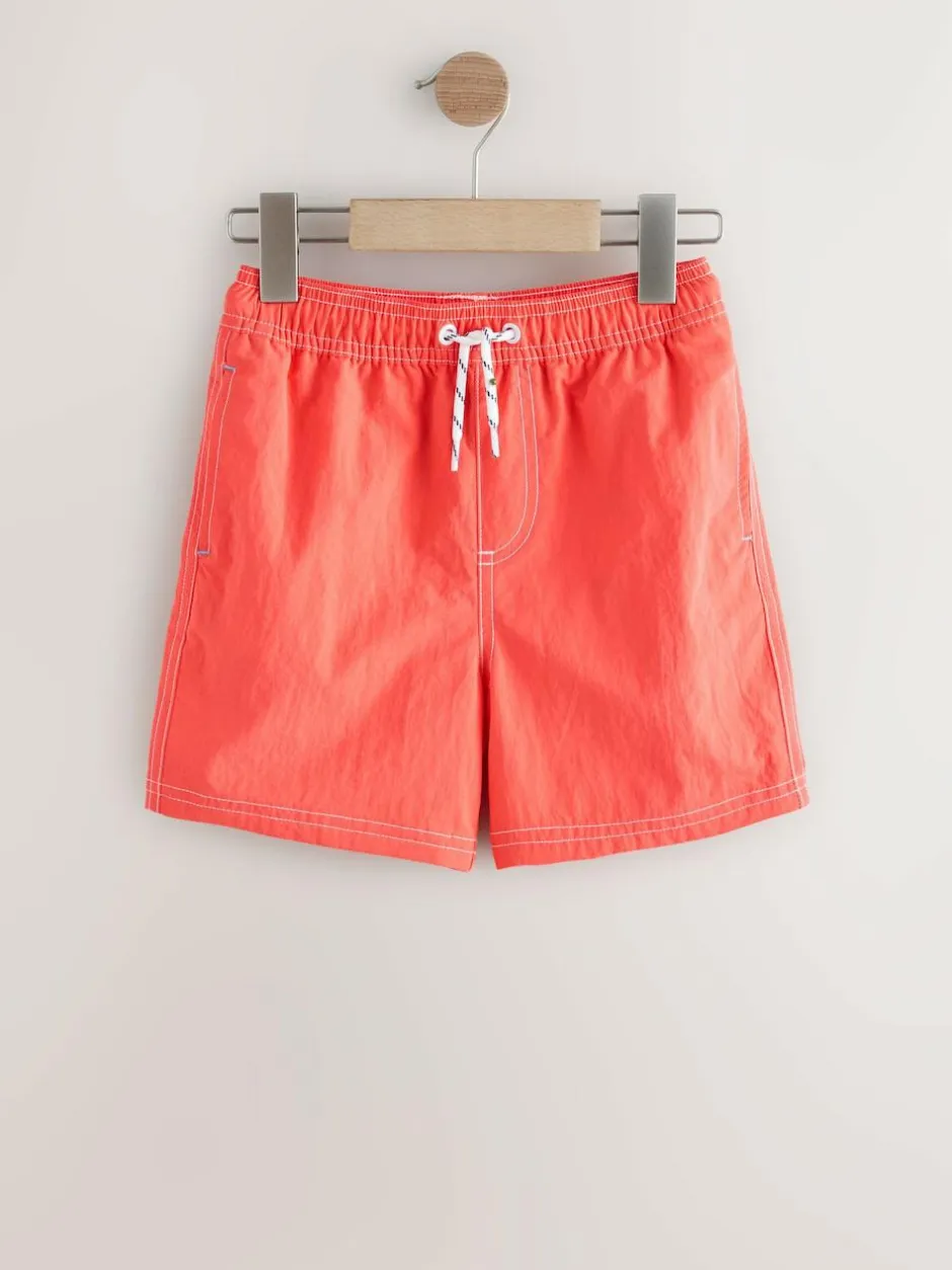 Next Contrast Stitch Swim Shorts (3-16yrs) Orange Discount
