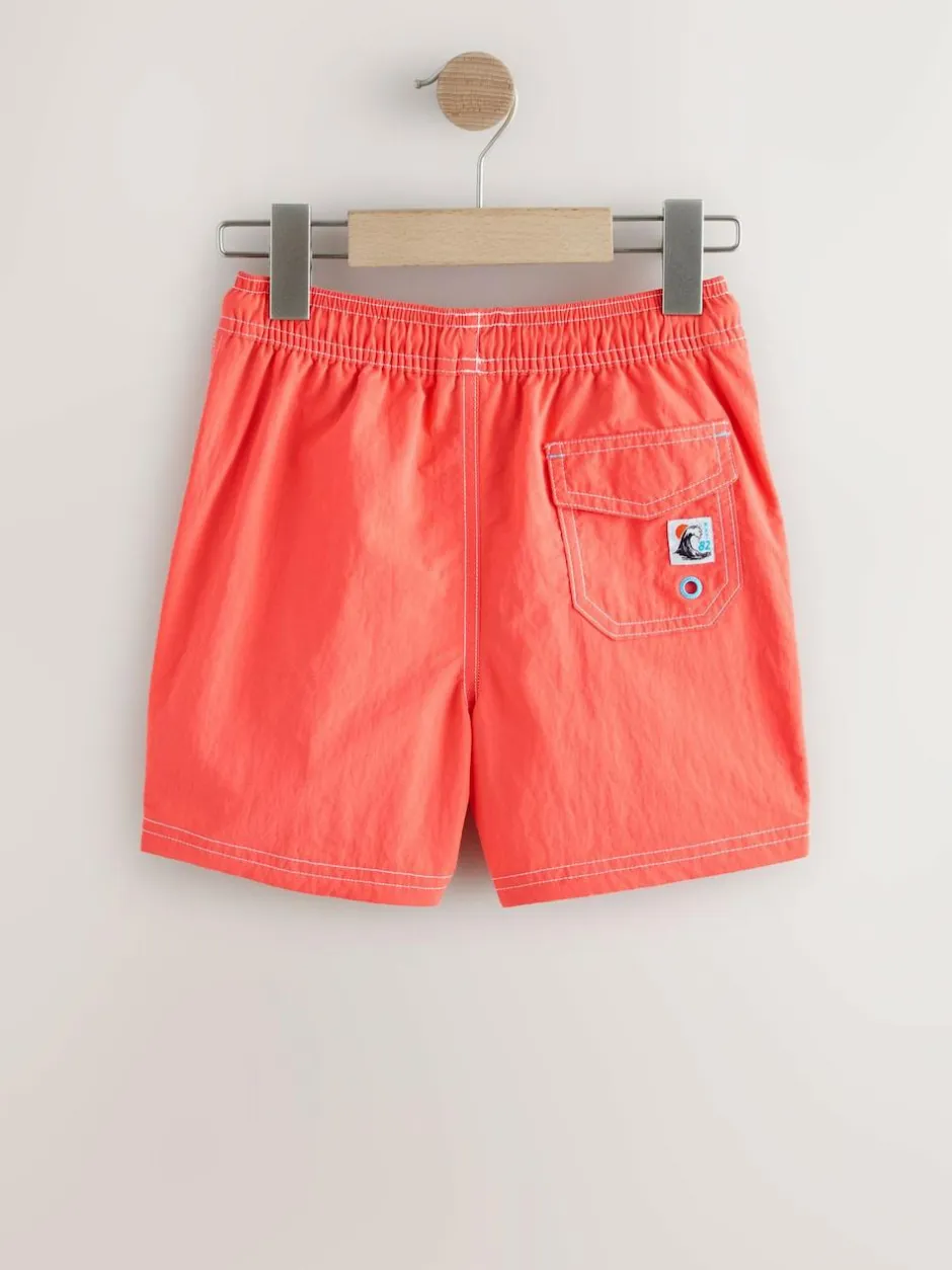 Next Contrast Stitch Swim Shorts (3-16yrs) Orange Discount