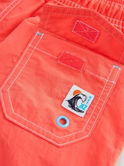 Next Contrast Stitch Swim Shorts (3-16yrs) Orange Discount