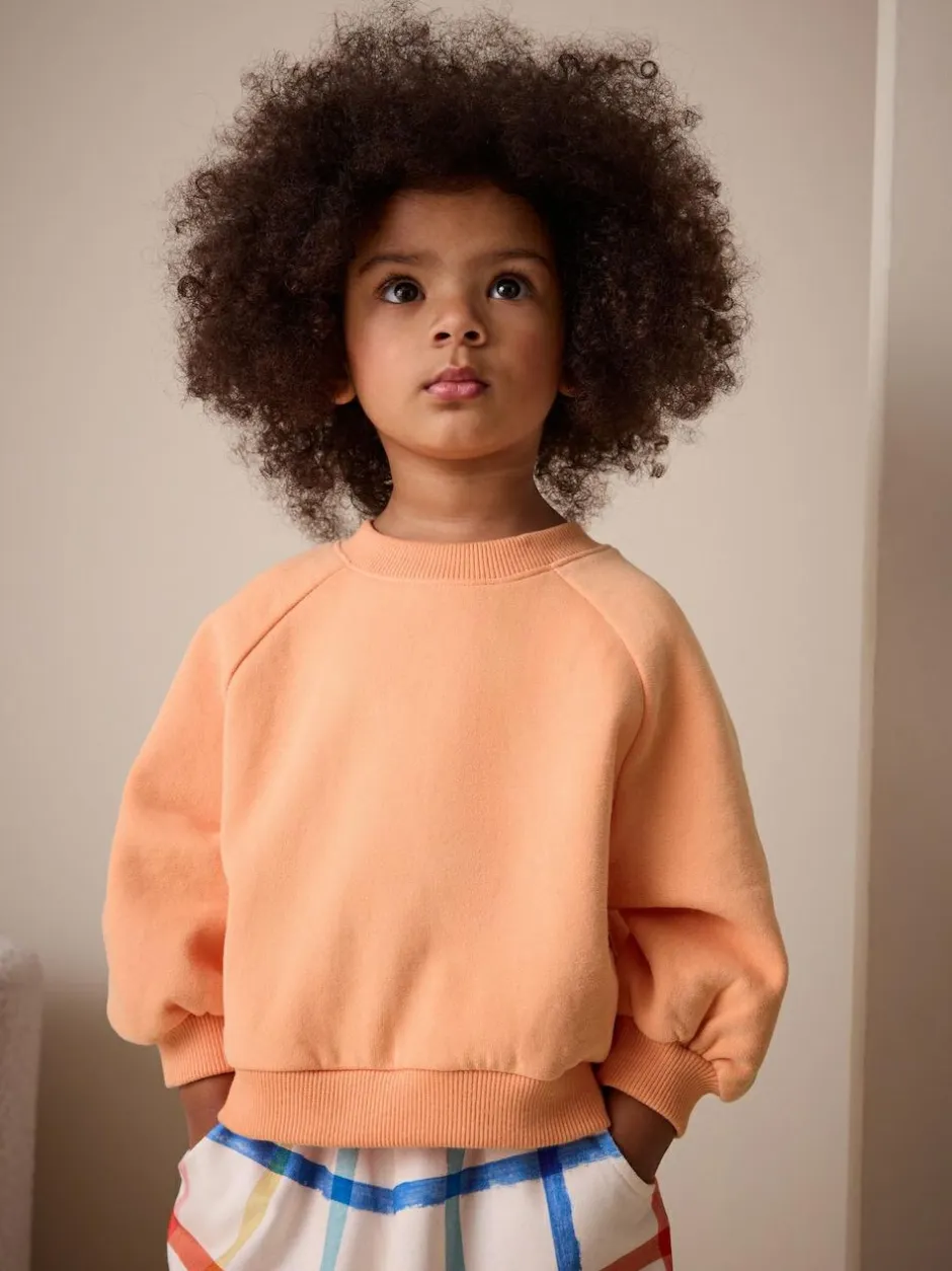 Next Orange Crew Neck Sweatshirt (3mths-7yrs) Outlet
