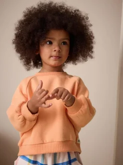 Next Orange Crew Neck Sweatshirt (3mths-7yrs) Outlet