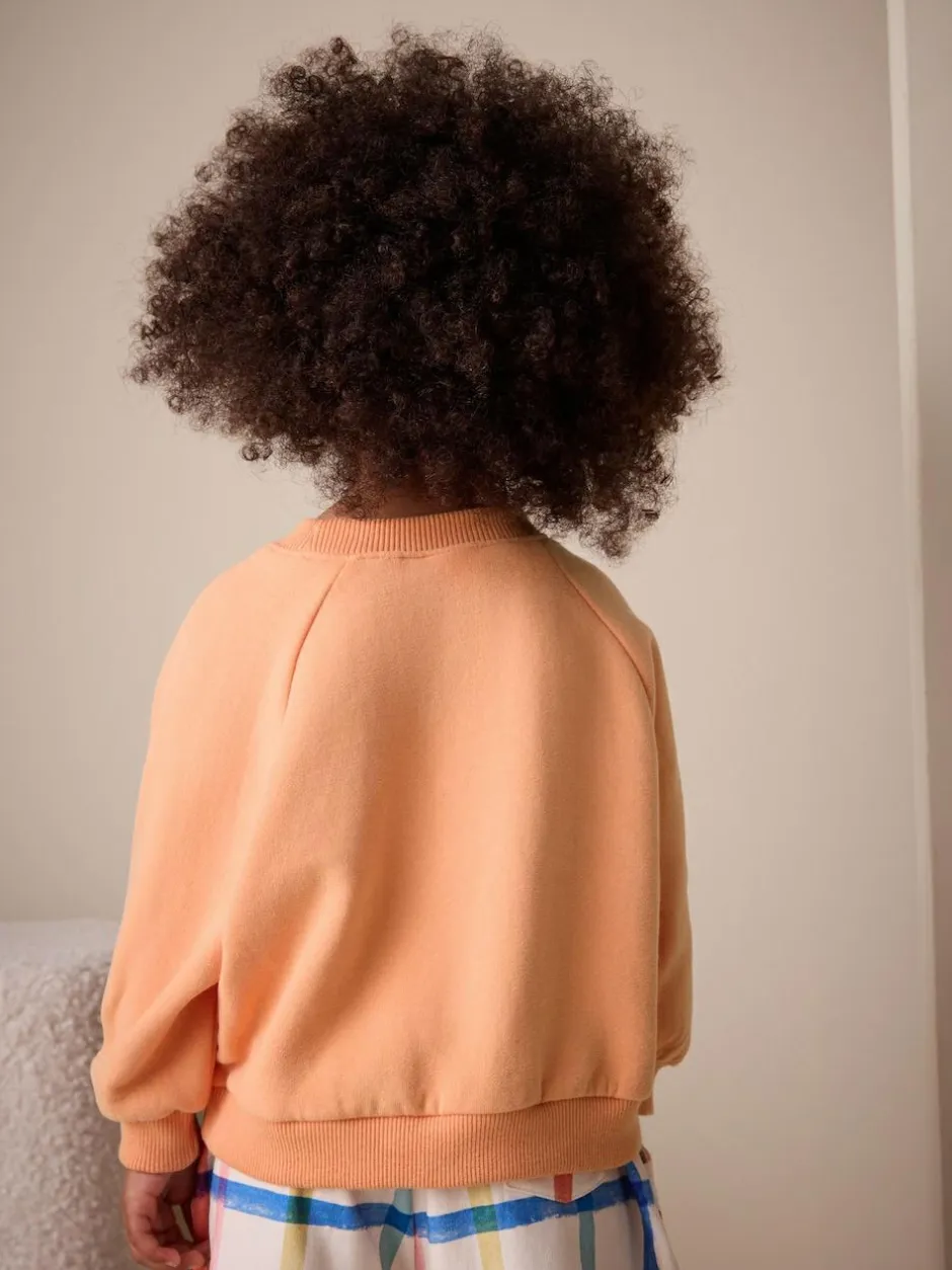 Next Orange Crew Neck Sweatshirt (3mths-7yrs) Outlet