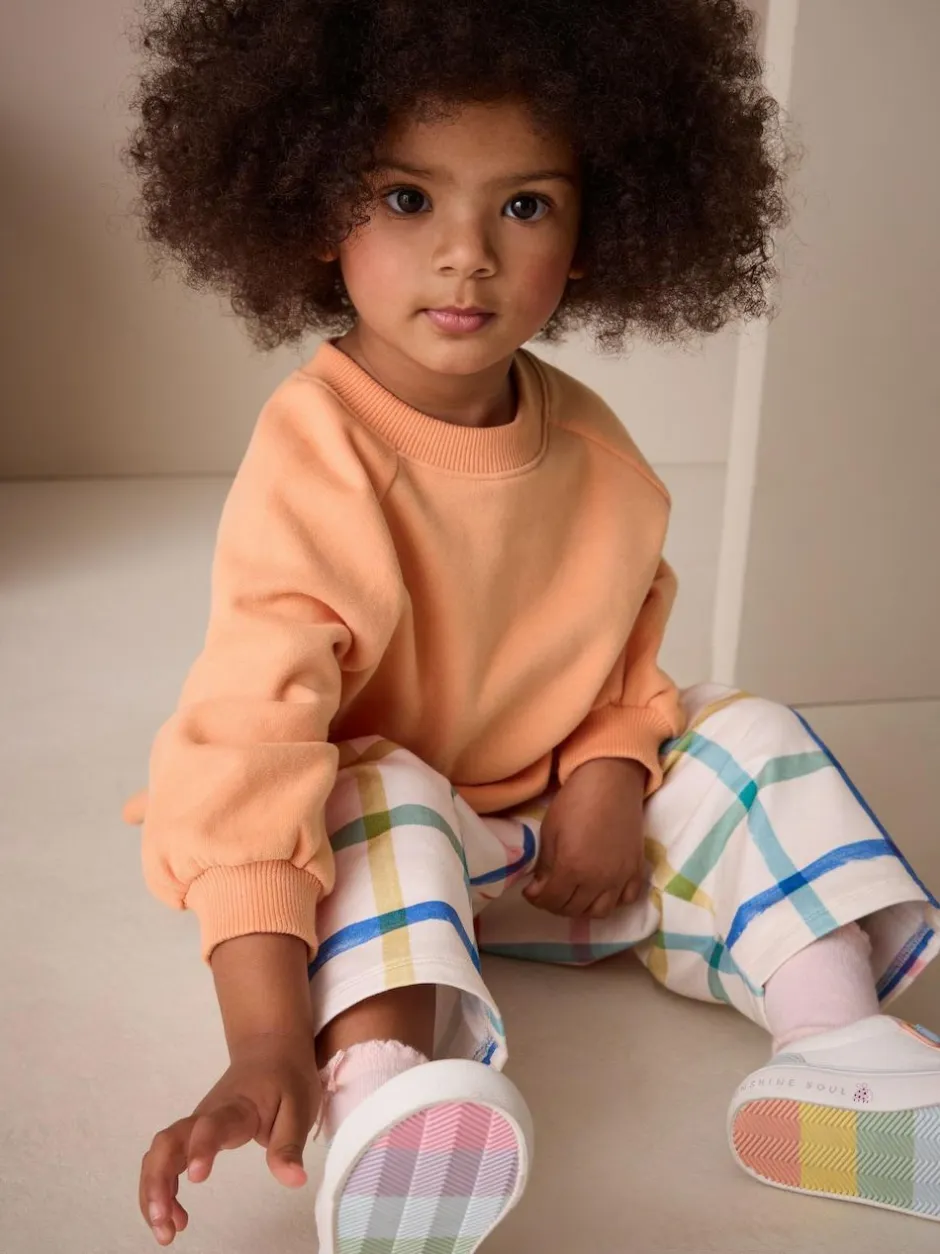 Next Orange Crew Neck Sweatshirt (3mths-7yrs) Outlet