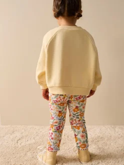 Next Ribbed Leggings (3mths-7yrs) Orange Ditsy Floral