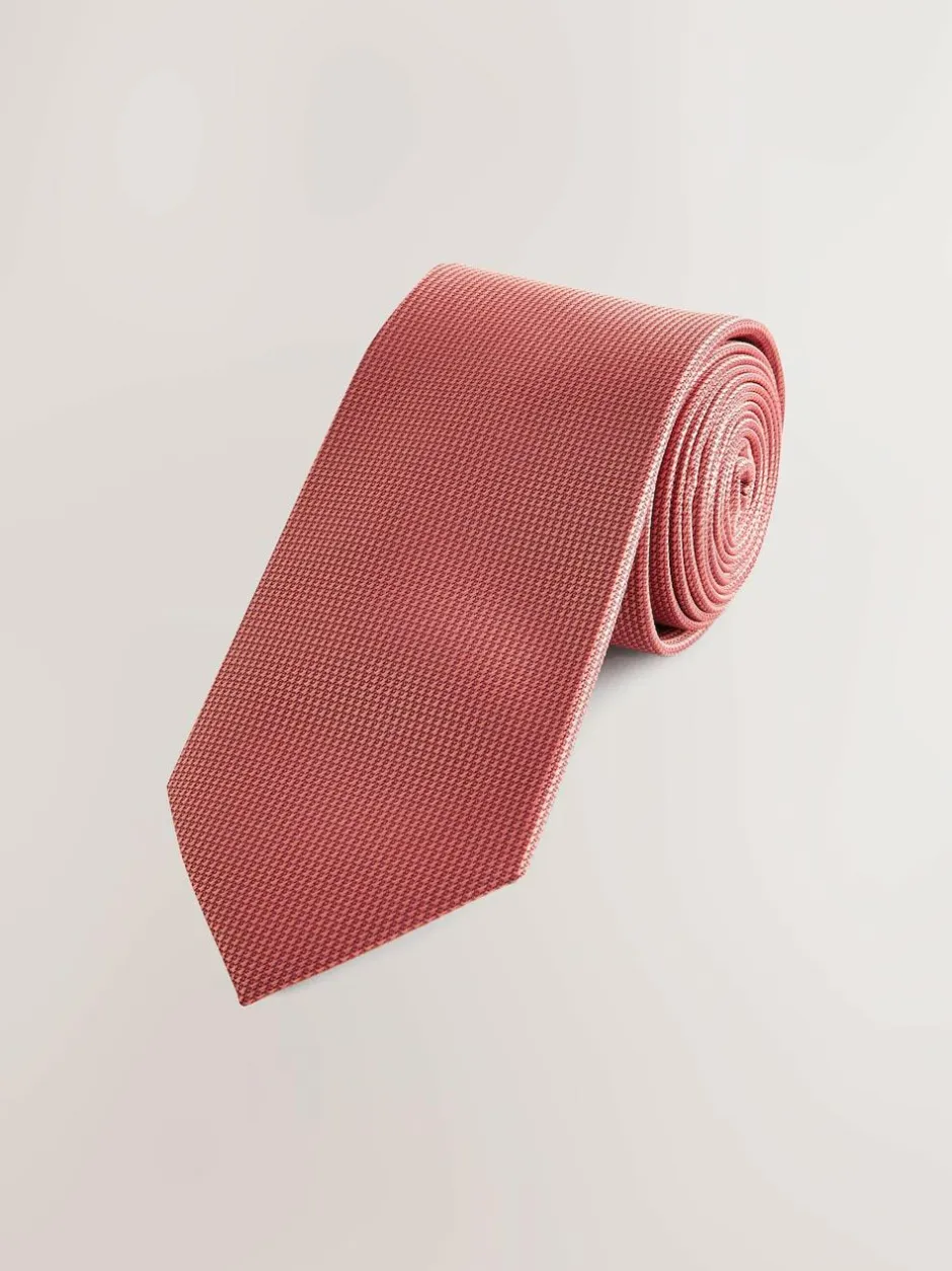 Next Orange Slim Textured Tie Hot