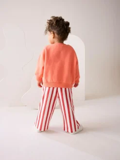 Next Orange Squeeze the Day Sweatshirt & Wide Leg Trousers Set (3mths-7yrs) Online