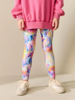 Next Orange/Blue Floral Leggings (3-16yrs) Online
