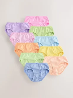 Next Briefs 10 Pack (1.5-16yrs) Orange/Pink Clearance