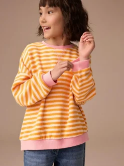 Next Orange/Pink Oversized Cosy Rib Sweatshirt (9mths-16yrs)