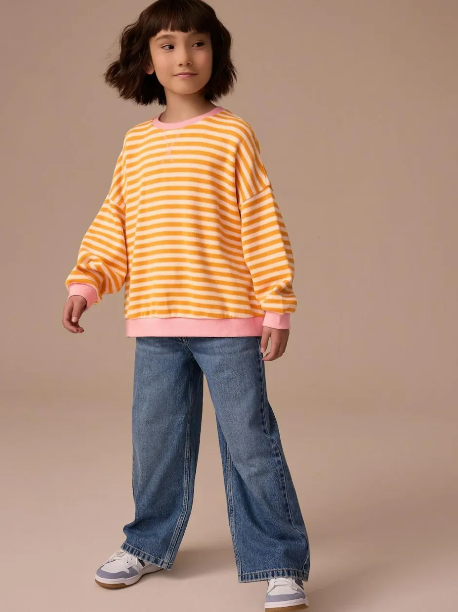 Next Orange/Pink Oversized Cosy Rib Sweatshirt (9mths-16yrs)