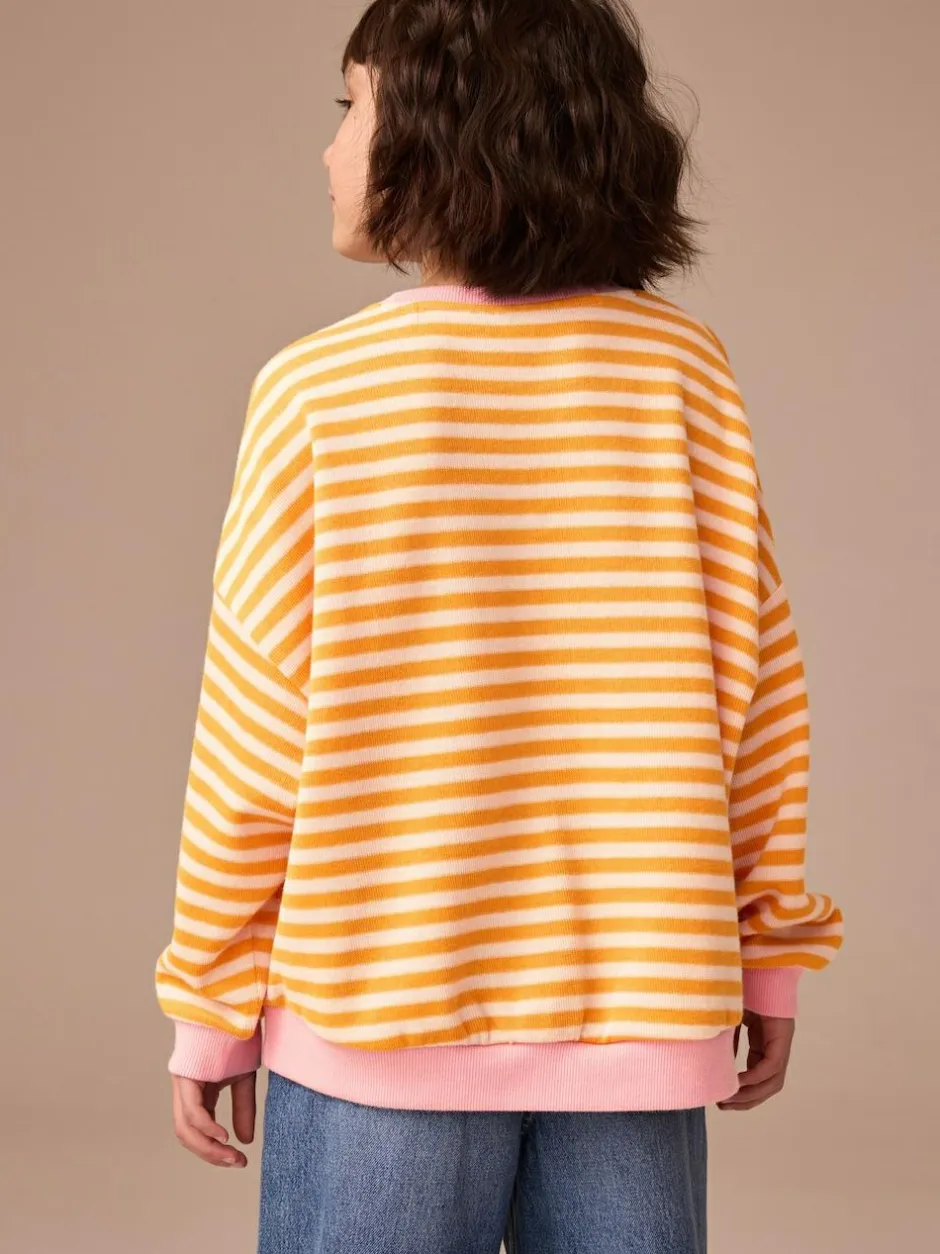 Next Orange/Pink Oversized Cosy Rib Sweatshirt (9mths-16yrs)