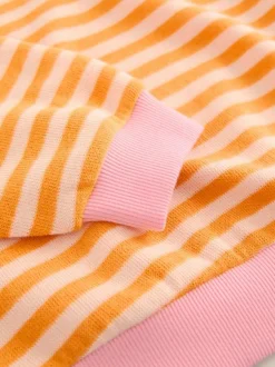 Next Orange/Pink Oversized Cosy Rib Sweatshirt (9mths-16yrs)