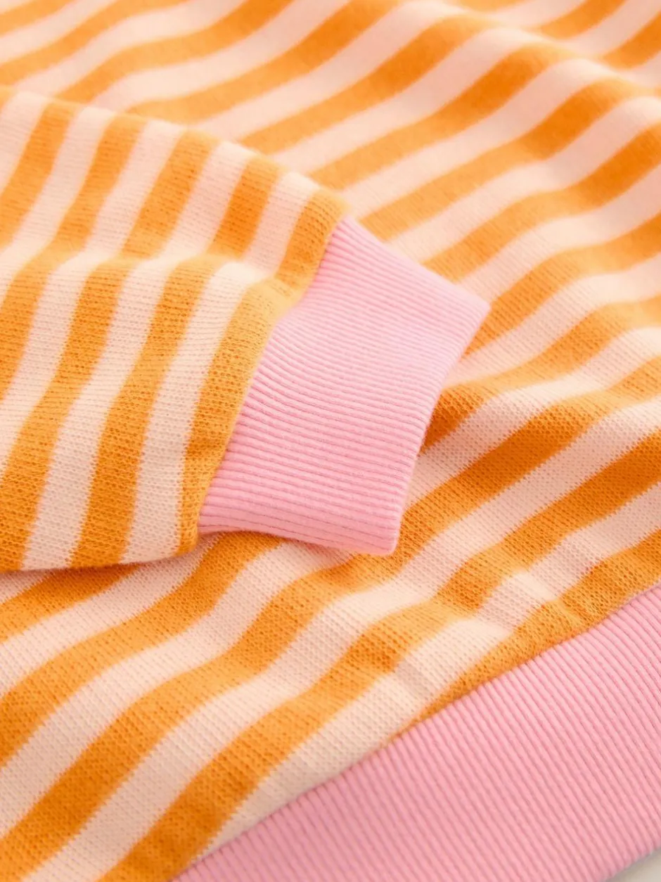 Next Orange/Pink Oversized Cosy Rib Sweatshirt (9mths-16yrs)