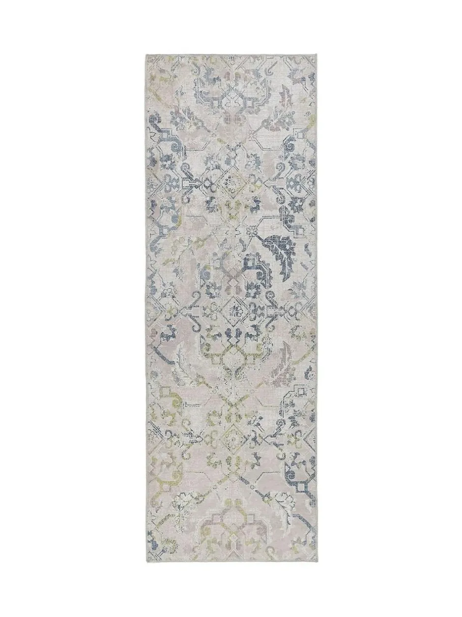 Origin Rugs Blue Easy Care Washable Florence Runner Outlet