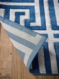 Origin Rugs Greek Key Rug Blue New
