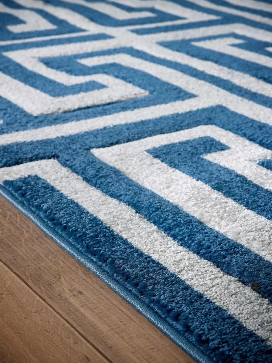 Origin Rugs Greek Key Rug Blue New