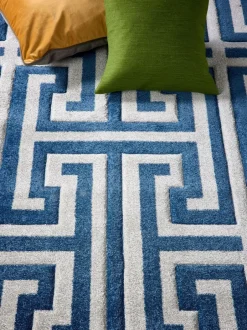 Origin Rugs Greek Key Rug Blue New