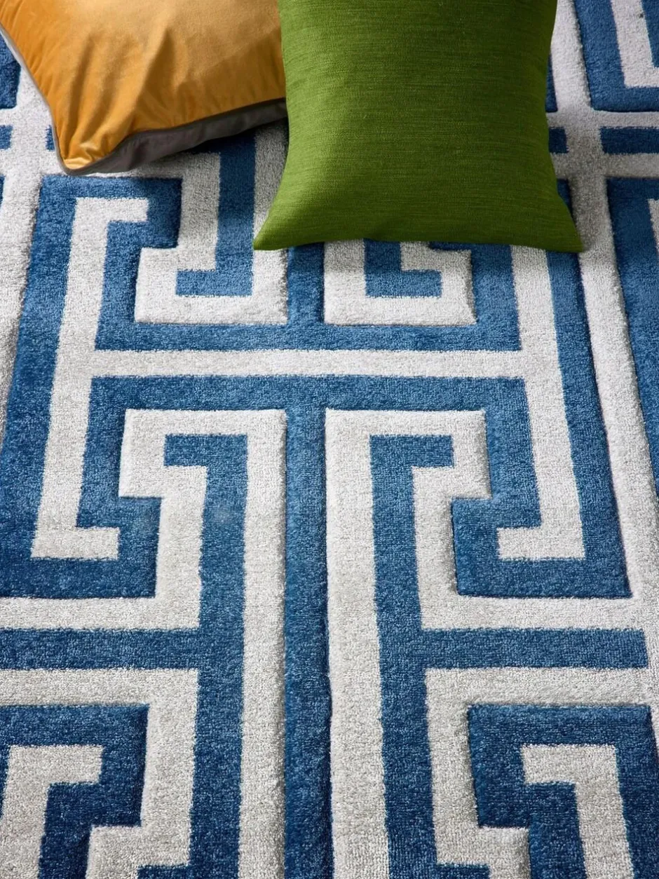 Origin Rugs Greek Key Rug Blue New