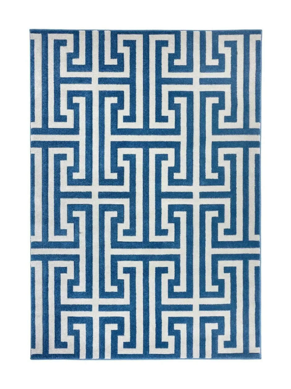 Origin Rugs Greek Key Rug Blue New