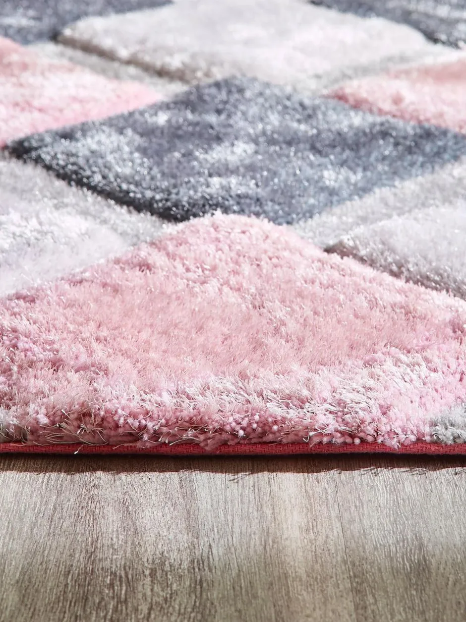 Origin Rugs Blush 3D GEO Shaggy Rug Clearance