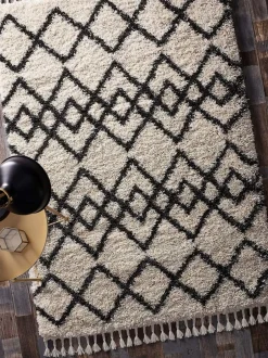 Origin Rugs Morocco Shaggy Rug Cream Discount