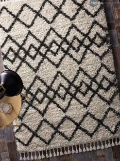 Origin Rugs Morocco Shaggy Rug Cream Discount