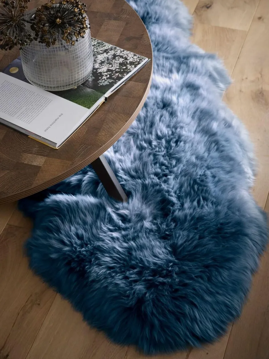 Origin Rugs Navy Sheepskin Rug New