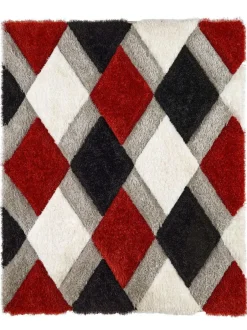 Origin Rugs Red 3D GEO Shaggy Rug Outlet