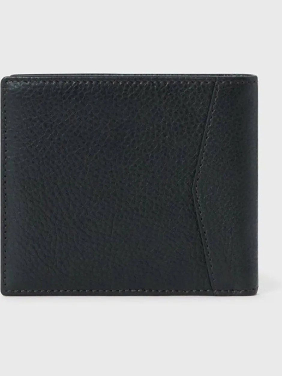 Osprey London The Compass Leather Card Wallet Black New