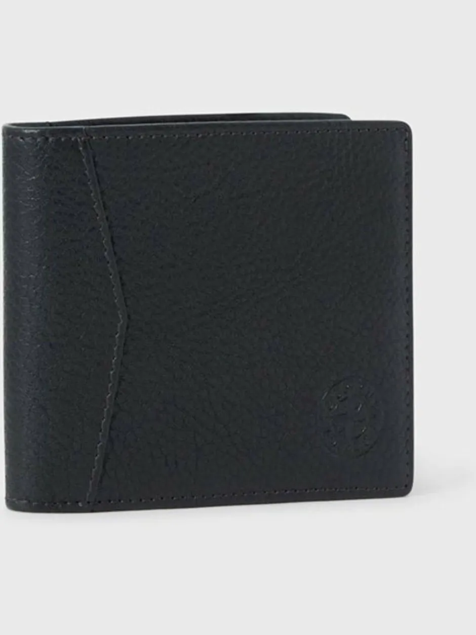 Osprey London The Compass Leather Card Wallet Black New