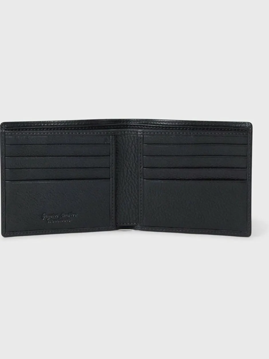 Osprey London The Compass Leather Card Wallet Black New