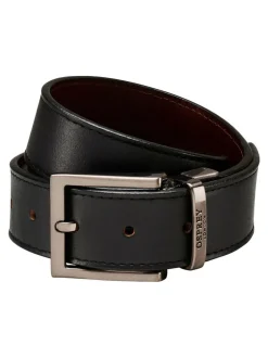 Osprey London Black The Crawford 3.5cm Reversible Leather Belt Discount